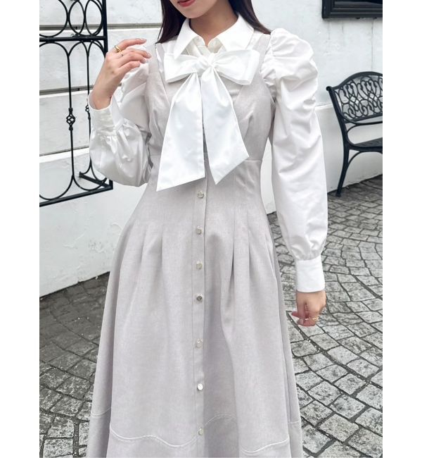 dazzlin「2WAYボウタイペプラムブラウス」|シャツ・ブラウス|