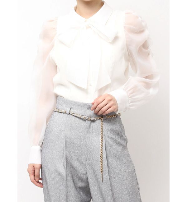 dazzlin「2WAYボウタイペプラムブラウス」|シャツ・ブラウス|