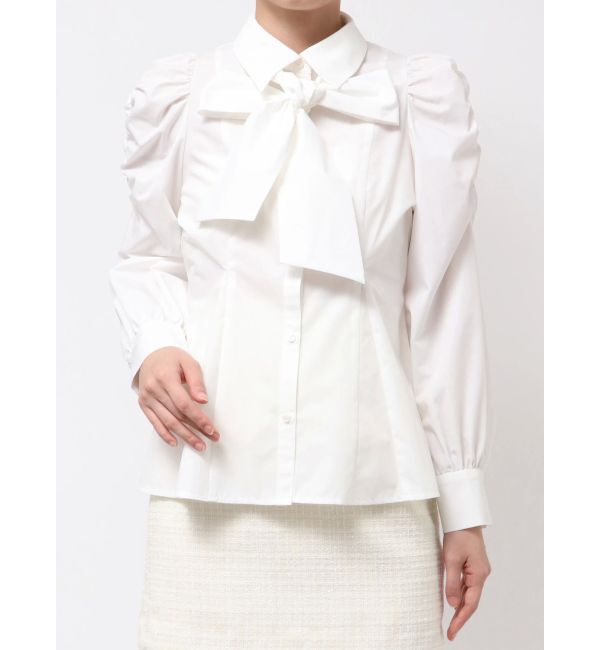 dazzlin「2WAYボウタイペプラムブラウス」|シャツ・ブラウス|