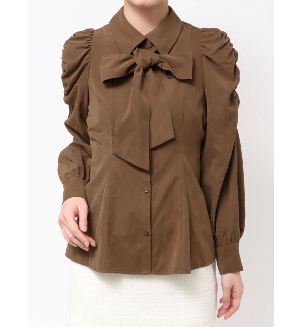 dazzlin「2WAYボウタイペプラムブラウス」|シャツ・ブラウス|