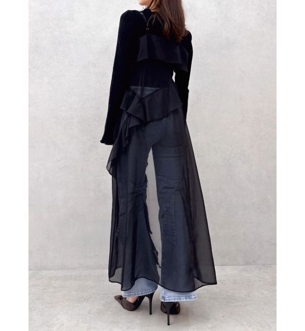 dazzlin「バックリボンフルイドパンツ」|デニム|