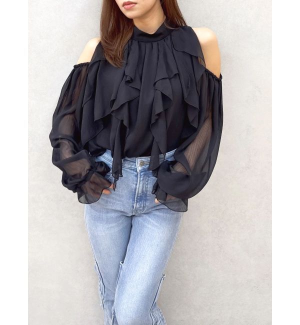 dazzlin「バックリボンフルイドパンツ」|デニム|