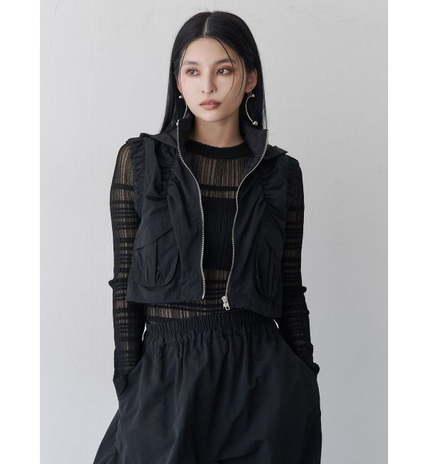 MURUA「シャーリングフードベスト【セットアップ着用可】」|ベスト・ジレ|