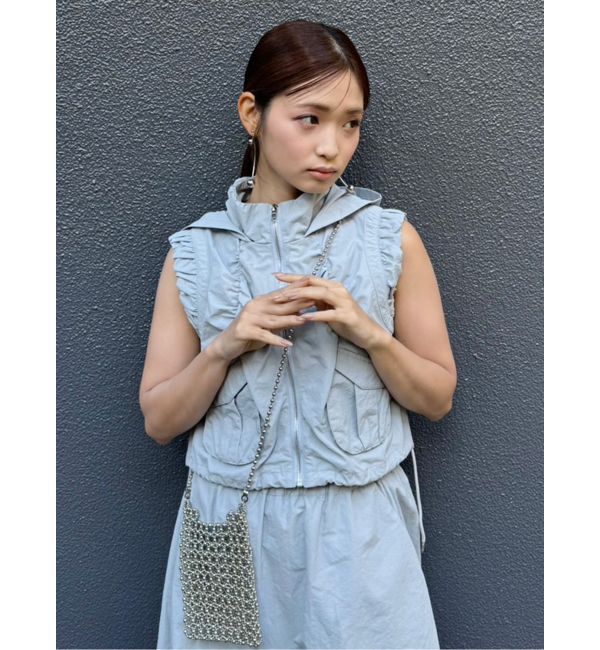 MURUA「シャーリングフードベスト【セットアップ着用可】」|ベスト・ジレ|