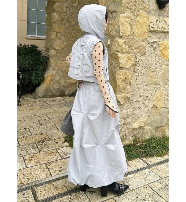 MURUA「シャーリングフードベスト【セットアップ着用可】」|ベスト・ジレ|