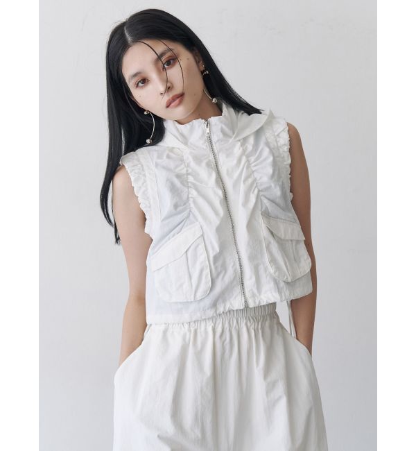 MURUA「シャーリングフードベスト【セットアップ着用可】」|ベスト・ジレ|