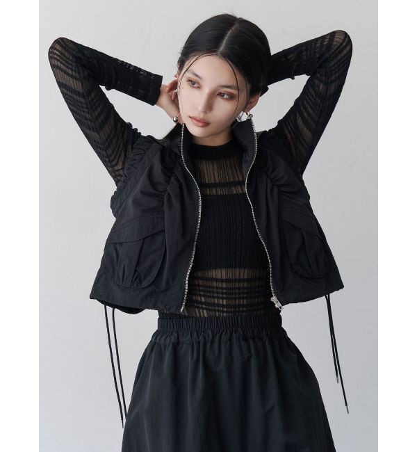 MURUA「シャーリングフードベスト【セットアップ着用可】」|ベスト・ジレ|