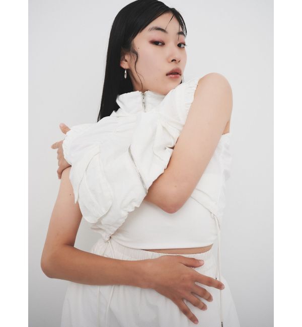 MURUA「シャーリングフードベスト【セットアップ着用可】」|ベスト・ジレ|