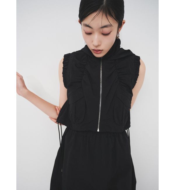 MURUA「シャーリングフードベスト【セットアップ着用可】」|ベスト・ジレ|