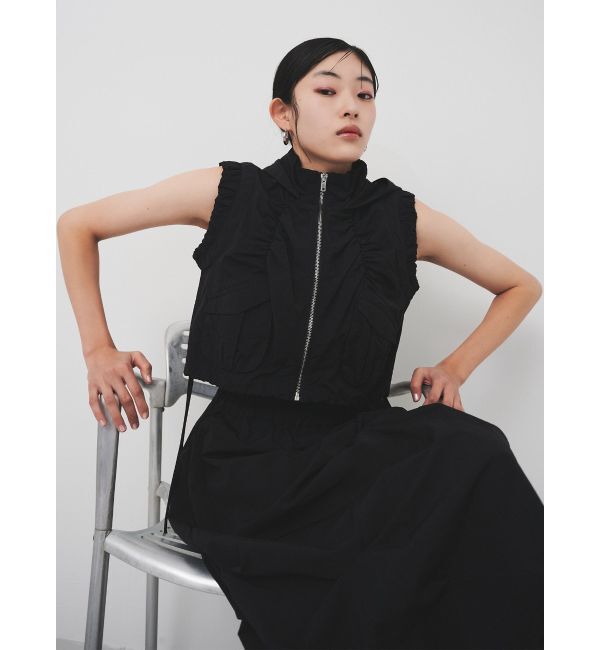 MURUA「シャーリングフードベスト【セットアップ着用可】」|ベスト・ジレ|