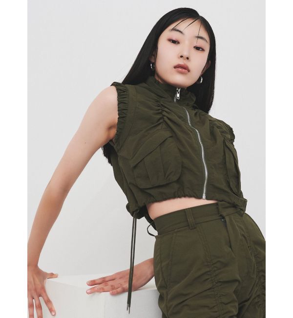 MURUA「シャーリングフードベスト【セットアップ着用可】」|ベスト・ジレ|