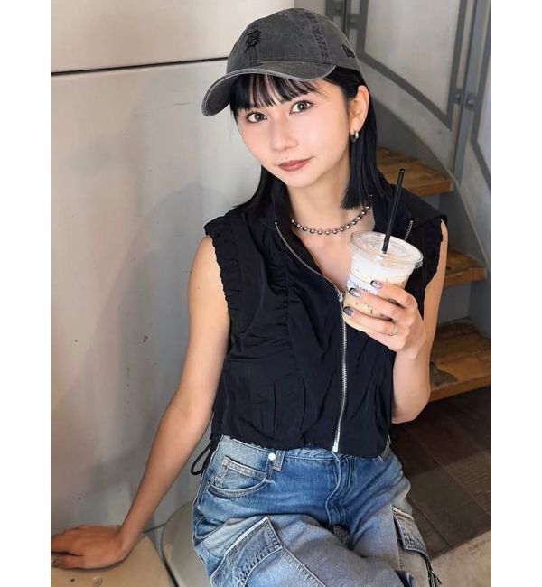 MURUA「シャーリングフードベスト【セットアップ着用可】」|ベスト・ジレ|