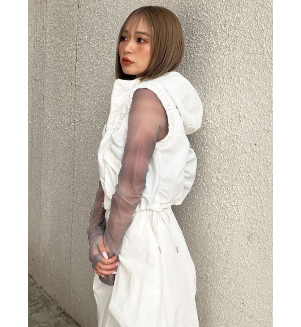 MURUA「シャーリングフードベスト【セットアップ着用可】」|ベスト・ジレ|