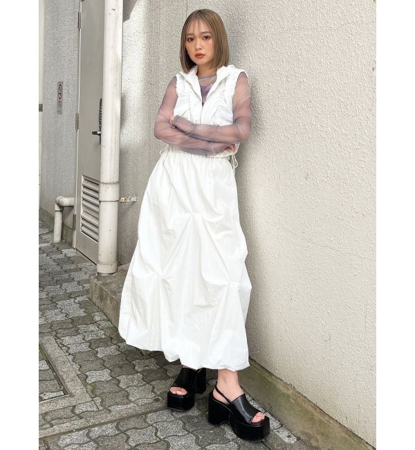 MURUA「シャーリングフードベスト【セットアップ着用可】」|ベスト・ジレ|