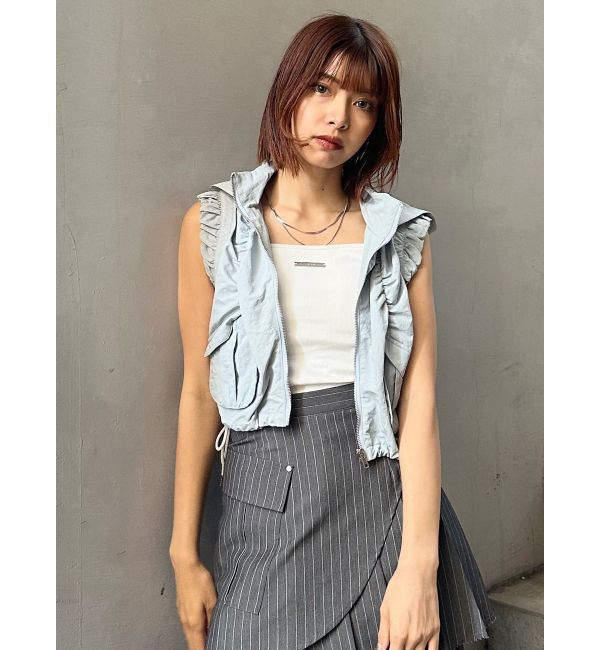 MURUA「シャーリングフードベスト【セットアップ着用可】」|ベスト・ジレ|