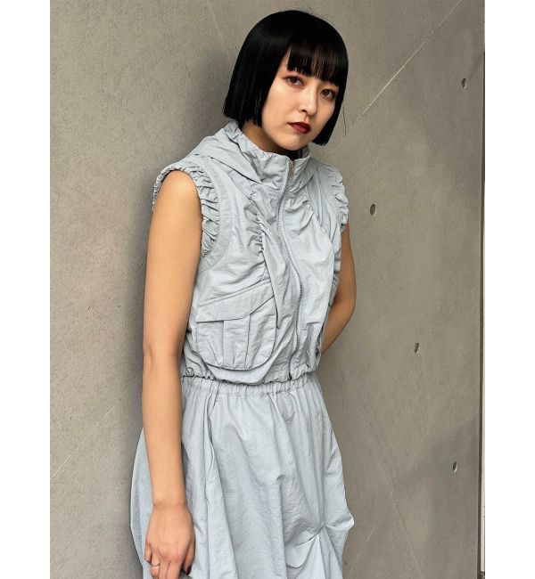 MURUA「シャーリングフードベスト【セットアップ着用可】」|ベスト・ジレ|