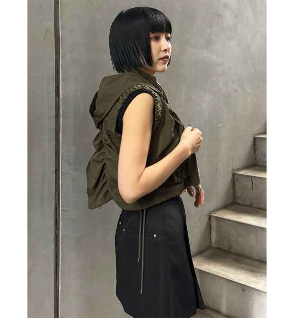 MURUA「シャーリングフードベスト【セットアップ着用可】」|ベスト・ジレ|