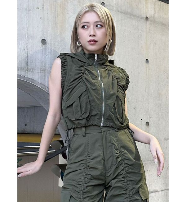 MURUA「シャーリングフードベスト【セットアップ着用可】」|ベスト・ジレ|