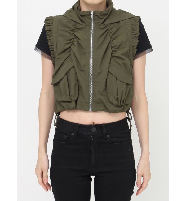 MURUA「シャーリングフードベスト【セットアップ着用可】」|ベスト・ジレ|