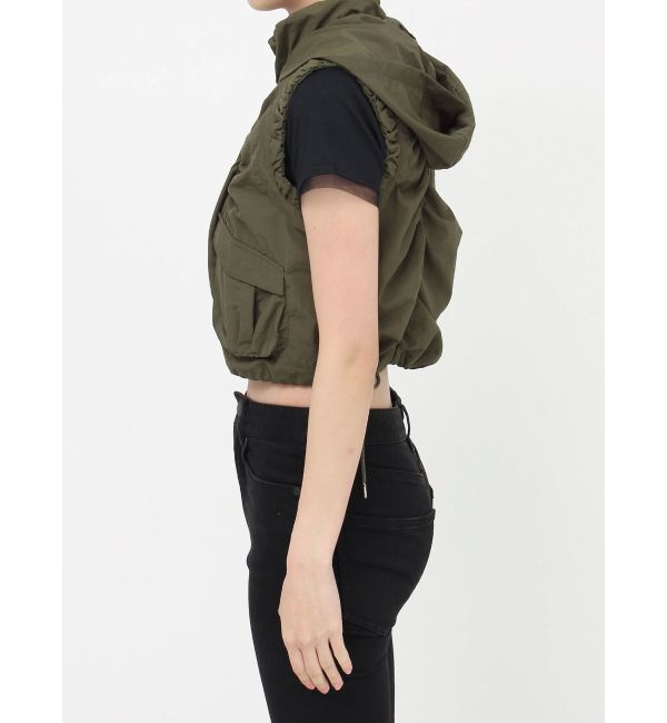 MURUA「シャーリングフードベスト【セットアップ着用可】」|ベスト・ジレ|