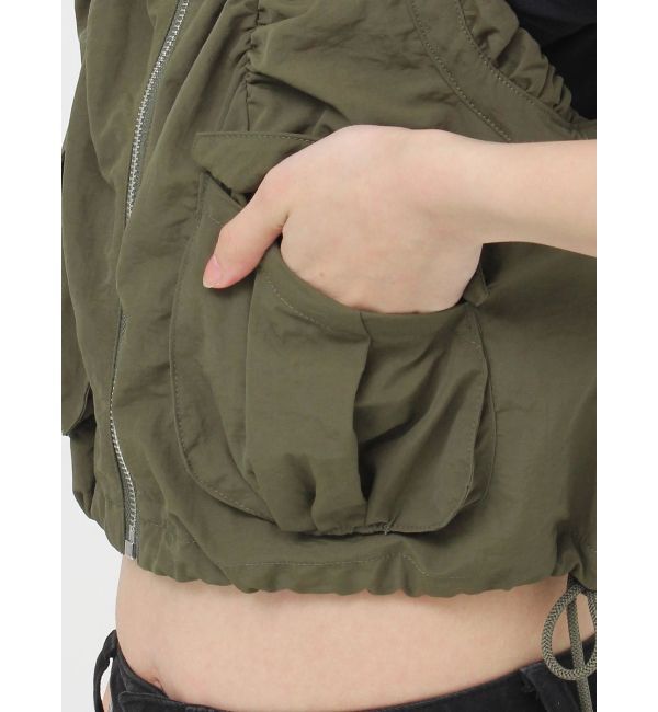 MURUA「シャーリングフードベスト【セットアップ着用可】」|ベスト・ジレ|