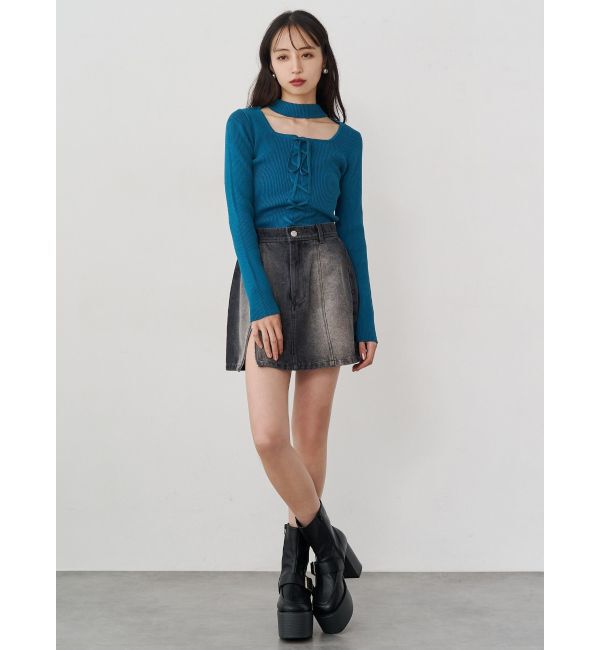 MURUA「サイドオープンデニムスカート【セット販売対象】」|スカート|