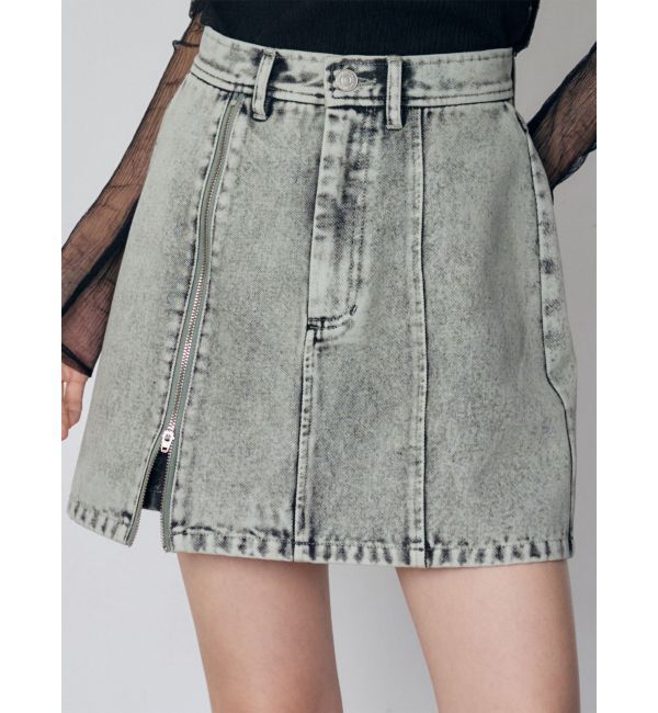 MURUA「サイドオープンデニムスカート【セット販売対象】」|スカート|ミントグリーン