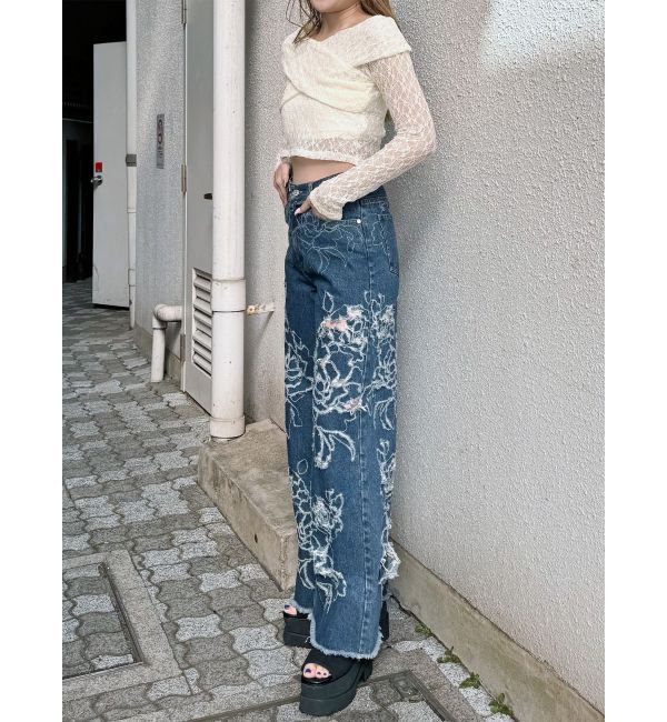 MURUA「レースカシュクールオフショルトップス」|Tシャツ・カットソー|