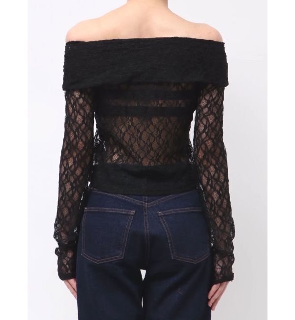 MURUA「レースカシュクールオフショルトップス」|Tシャツ・カットソー|