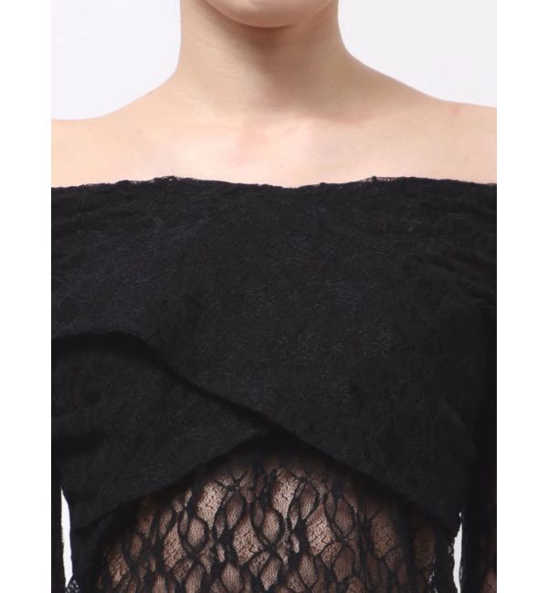 MURUA「レースカシュクールオフショルトップス」|Tシャツ・カットソー|