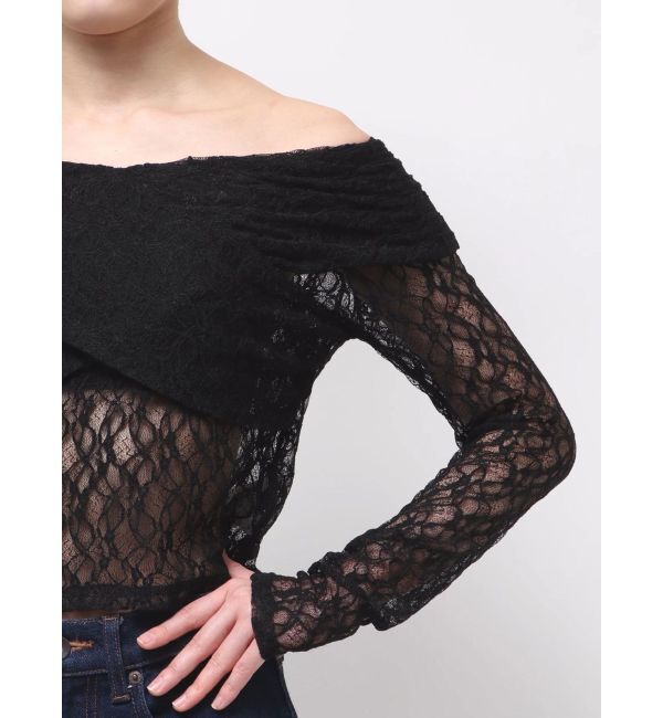 MURUA「レースカシュクールオフショルトップス」|Tシャツ・カットソー|