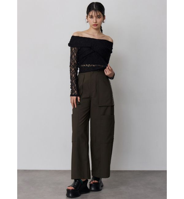 MURUA「レースカシュクールオフショルトップス」|Tシャツ・カットソー|