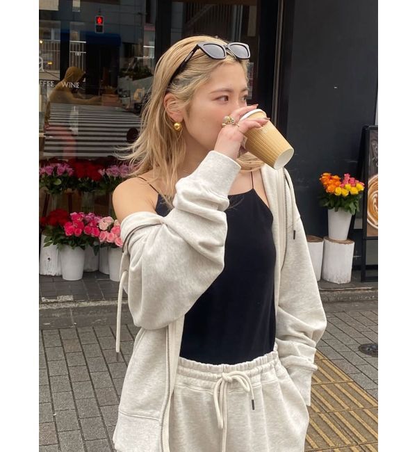 Ungrid「パット付きスクエアキャミソール」|キャミソール|ブラック