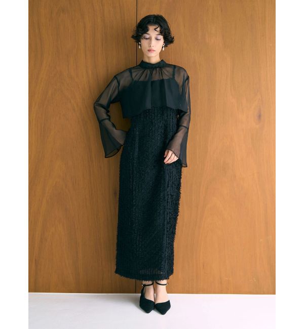 LAGUNAMOON「LADYブラウスレイヤードキャミワンピース」|ワンピース|