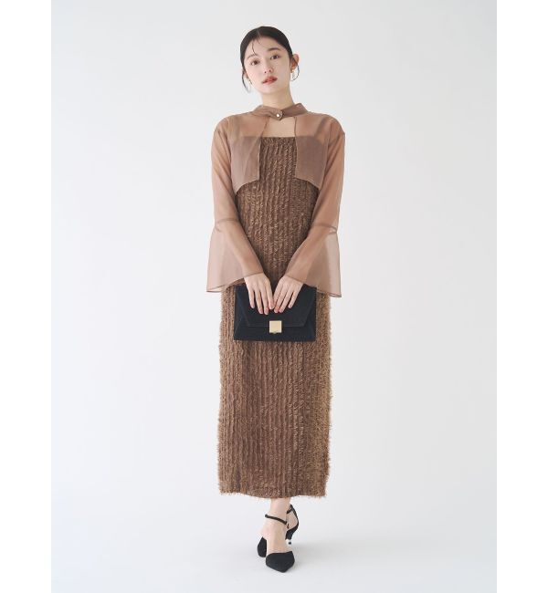 LAGUNAMOON「LADYブラウスレイヤードキャミワンピース」|ワンピース|