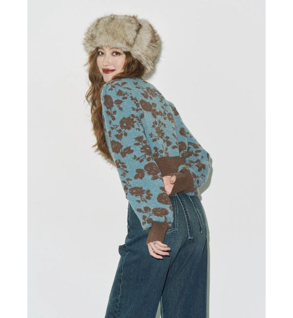 EVRIS「フラワーアンサンブルニットトップス」|ニット・セーター|