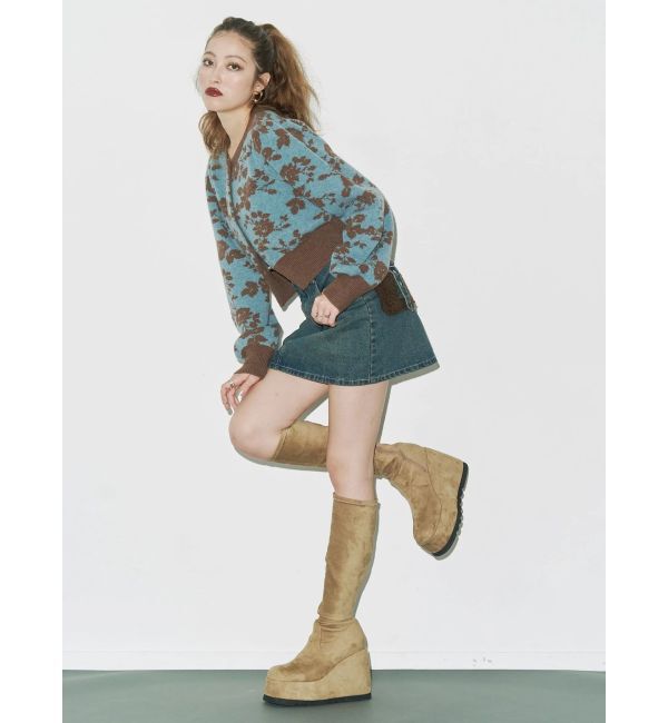 EVRIS「フラワーアンサンブルニットトップス」|ニット・セーター|