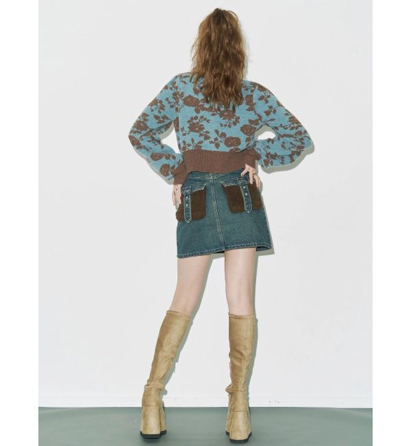 EVRIS「フラワーアンサンブルニットトップス」|ニット・セーター|