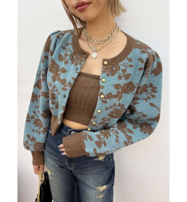 EVRIS「フラワーアンサンブルニットトップス」|ニット・セーター|