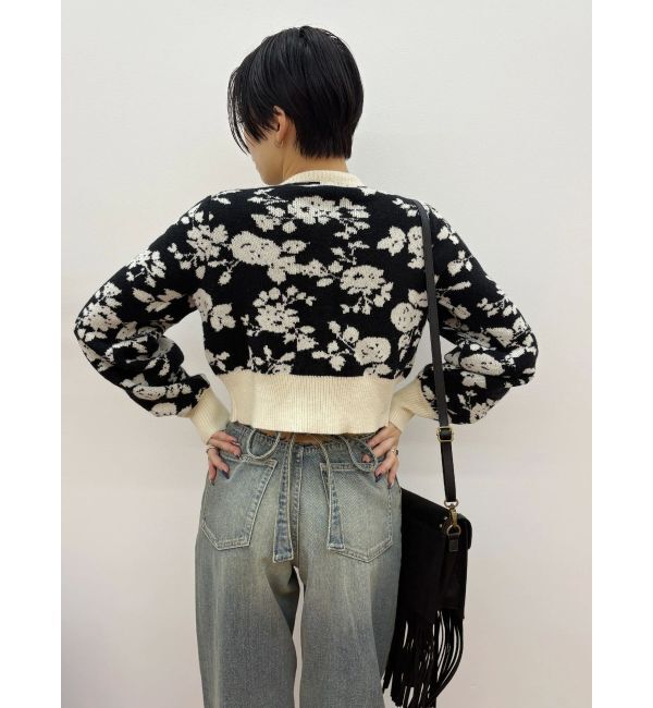 EVRIS「フラワーアンサンブルニットトップス」|ニット・セーター|