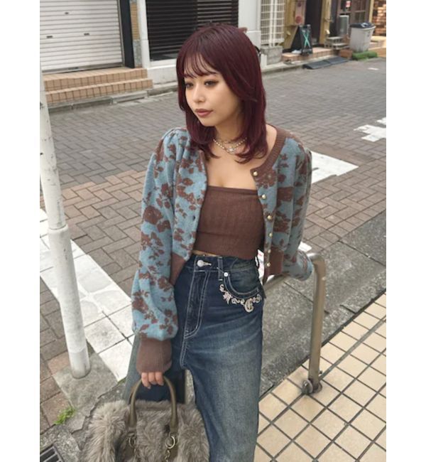 EVRIS「フラワーアンサンブルニットトップス」|ニット・セーター|