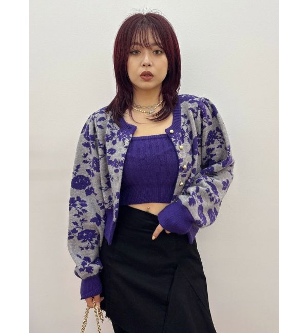 EVRIS「フラワーアンサンブルニットトップス」|ニット・セーター|