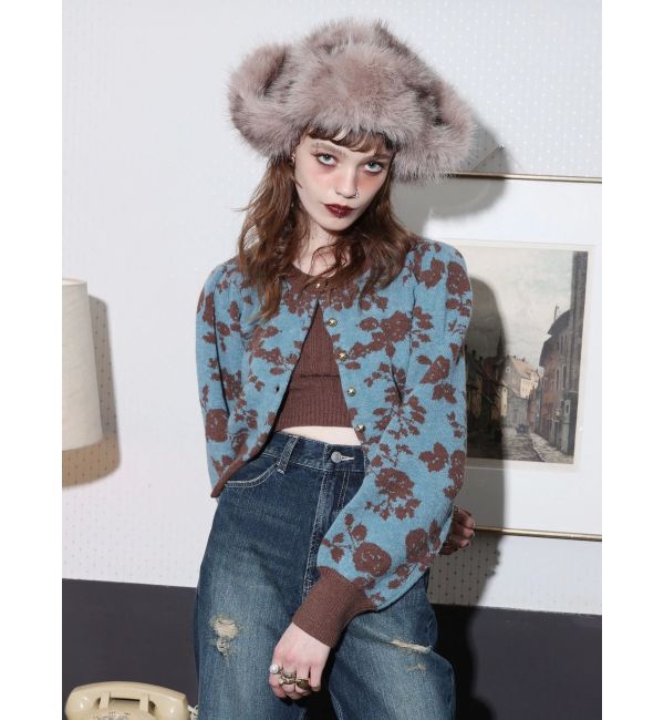 EVRIS「フラワーアンサンブルニットトップス」|ニット・セーター|