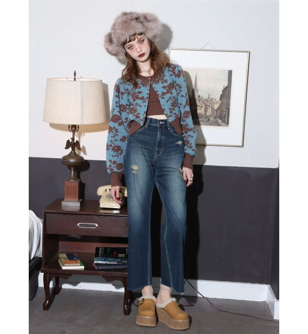 EVRIS「フラワーアンサンブルニットトップス」|ニット・セーター|