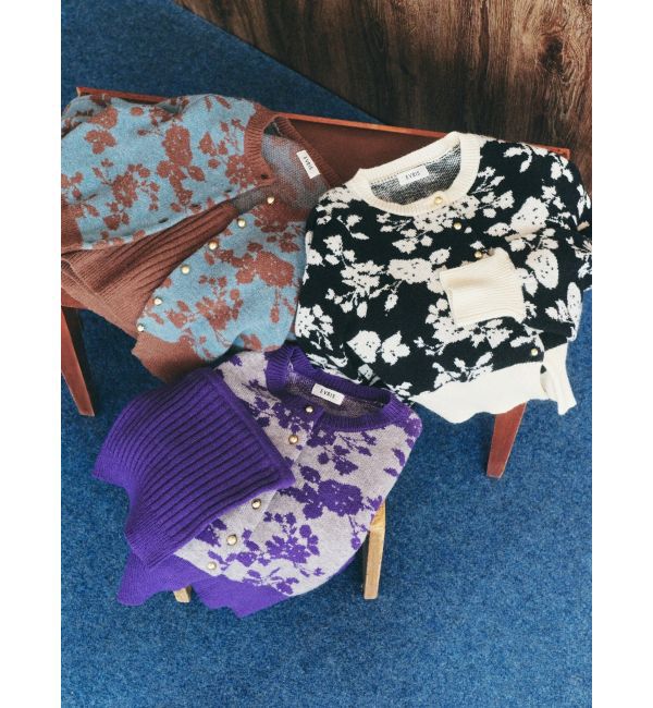 EVRIS「フラワーアンサンブルニットトップス」|ニット・セーター|
