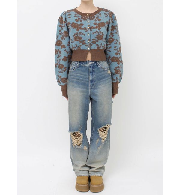 EVRIS「フラワーアンサンブルニットトップス」|ニット・セーター|