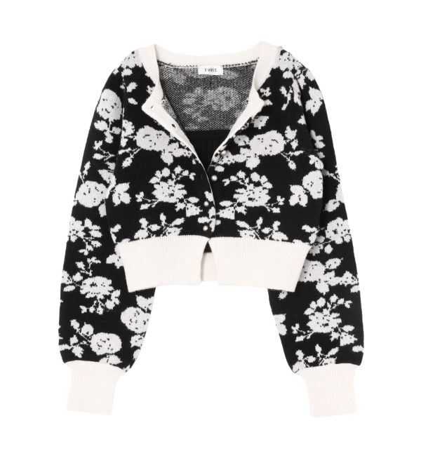 EVRIS「フラワーアンサンブルニットトップス」|ニット・セーター|