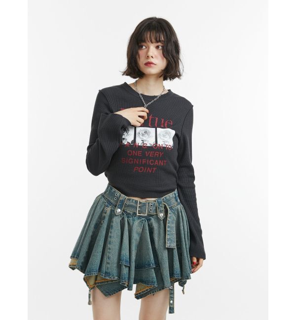 jouetie「グランジワッフルロンT」|Tシャツ・カットソー|