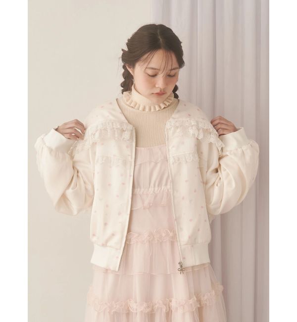 merry jenny「ribbonセーラーサテンブルゾン」|ブルゾン・スタジャン|