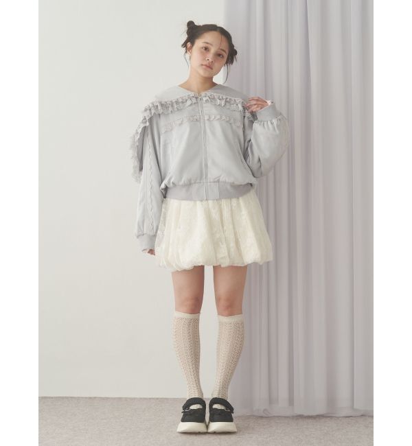 merry jenny「ribbonセーラーサテンブルゾン」|ブルゾン・スタジャン|